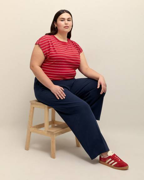 Blue Wide-Leg City Pant