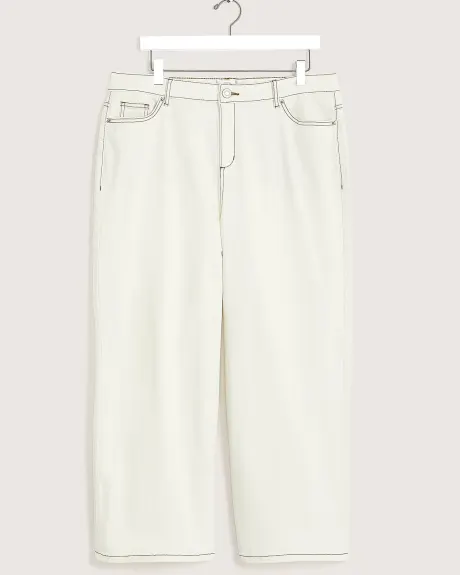 Responsible, 1948-Fit, Wide-Leg Cropped Jeans, White - d/C JEANS