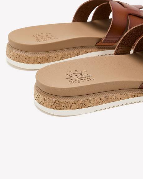 Wide Width, Flat Double-H Strap Sandal - Skechers
