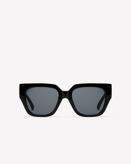 Black Fancy Temple Sunglasses