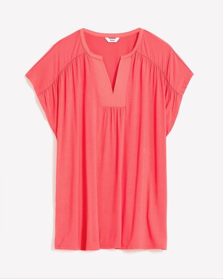 Responsible, Scoop-Neck Top with Stitching Details