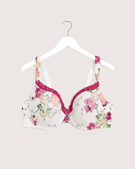 Soutien-gorge contour fleuri, avec armatures - Déesse Collection