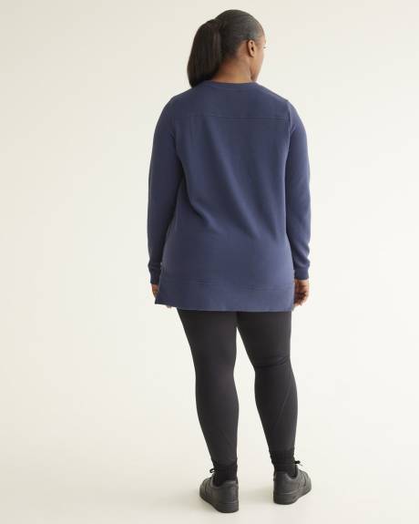 Long-Sleeve Ottoman-Knit Tunic, Hyba
