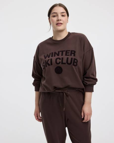 Long-Sleeve Crew-Neck Polar Fleece Sweater - Hyba Long-Sleeve Crew-Neck Polar Fleece Sweater - Hyba