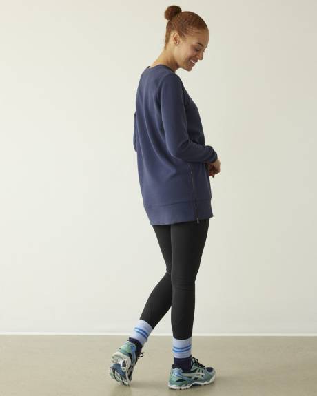 Long-Sleeve Ottoman-Knit Tunic, Hyba