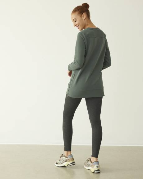 Long-Sleeve Ottoman-Knit Tunic, Hyba