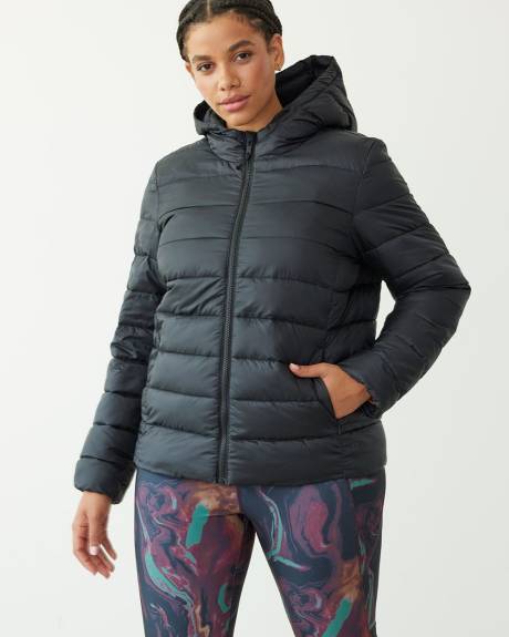 Manteau court matelassé compressible