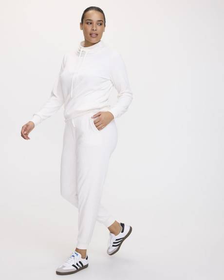 Pantalon jogger en tricot ottoman en velours - Hyba