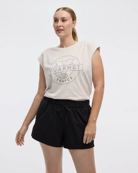 Stretch Pull-On Shorts with Zipped Pockets - Hyba