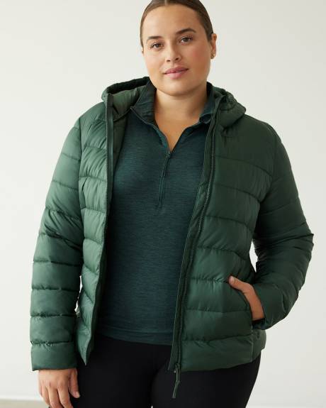 Manteau court matelassé compressible