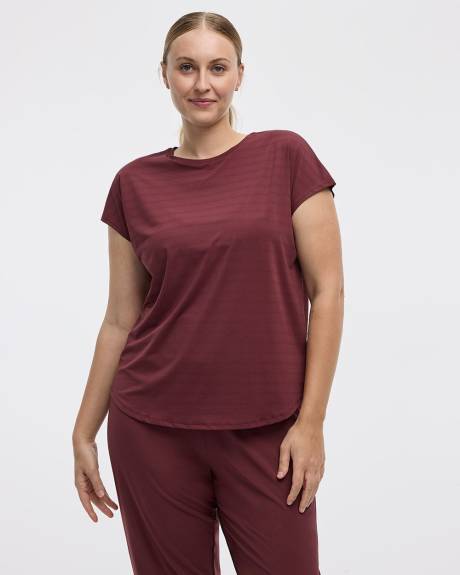 Extended-Sleeve Jacquard Tee