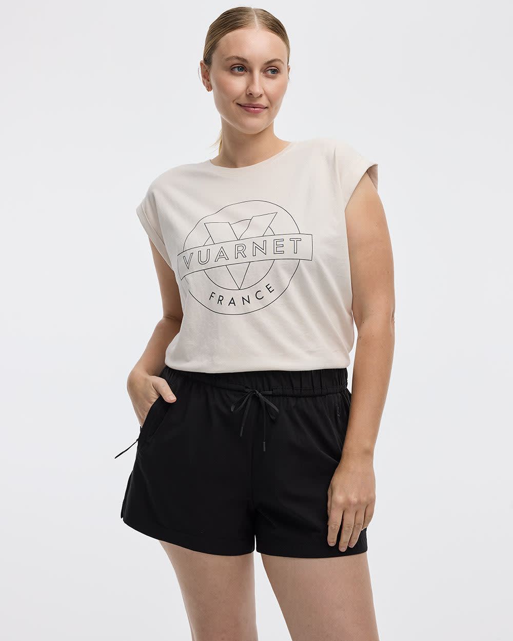 T-shirt à manche cape et col rond - Vuarnet pour Hyba