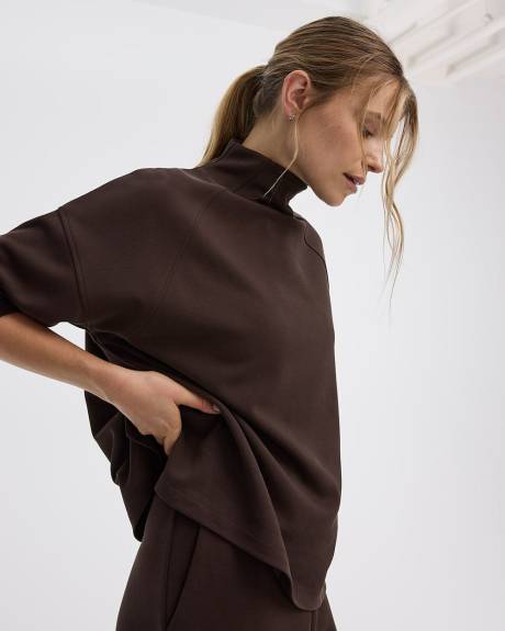 Long-Sleeve Mock-Neck Pullover - Hyba