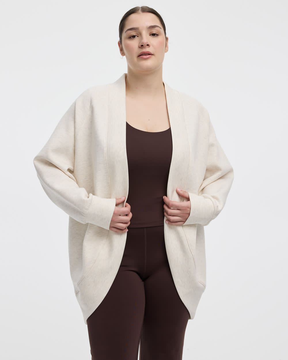 Long-Sleeve Open Cardigan with Pockets - Hyba