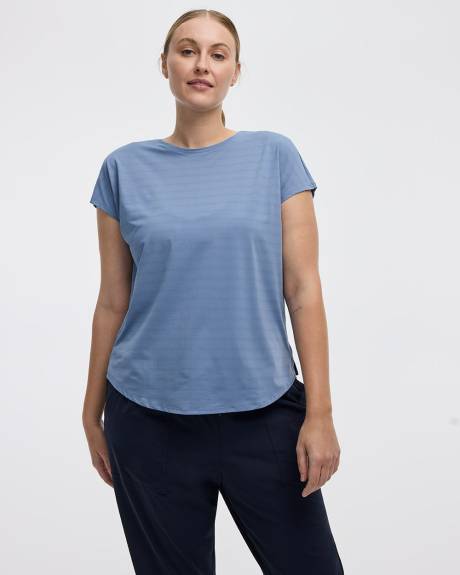 Extended-Sleeve Jacquard Tee