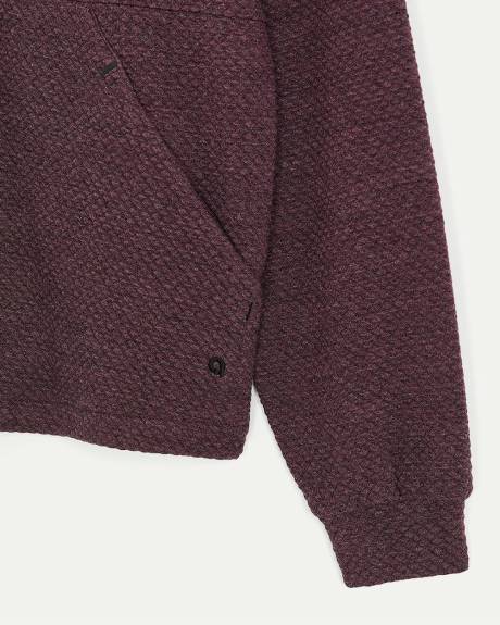 Half-Zip Textured Pullover - Hyba