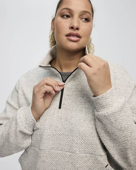 Pull texturé à demi-zip - Hyba