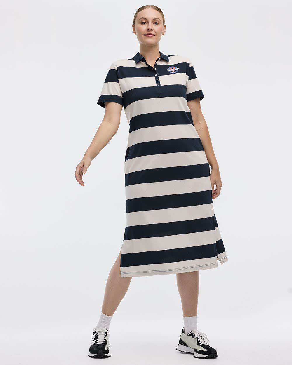 Robe polo rayée à manches courtes - Vuarnet pour Hyba