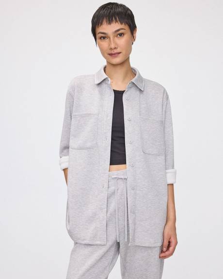 Surchemise &agrave; manches longues et poches plaqu&eacute;es - Hyba