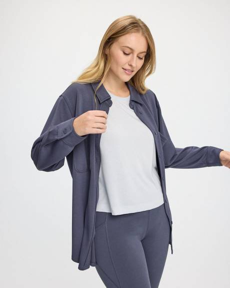 Long-Sleeve Overshirt with Patch Pockets - Hyba