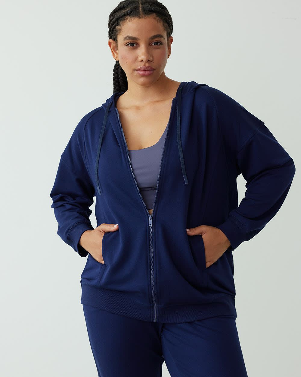 Veste longue en French Terry, Hyba