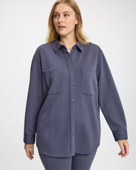 Long-Sleeve Overshirt with Patch Pockets - Hyba