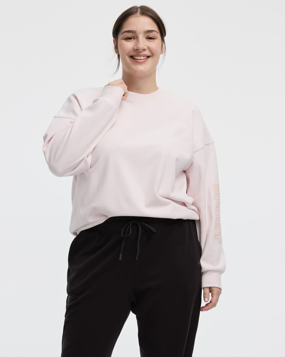 Long-Sleeve Crew-Neck Polar Fleece Sweater - Hyba Long-Sleeve Crew-Neck Polar Fleece Sweater - Hyba