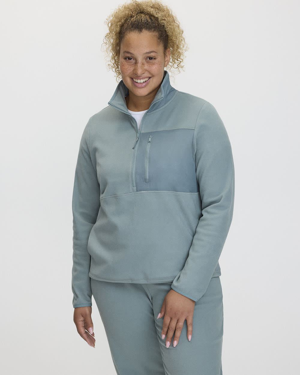 Polar Fleece Half-Zip Jacket - Hyba