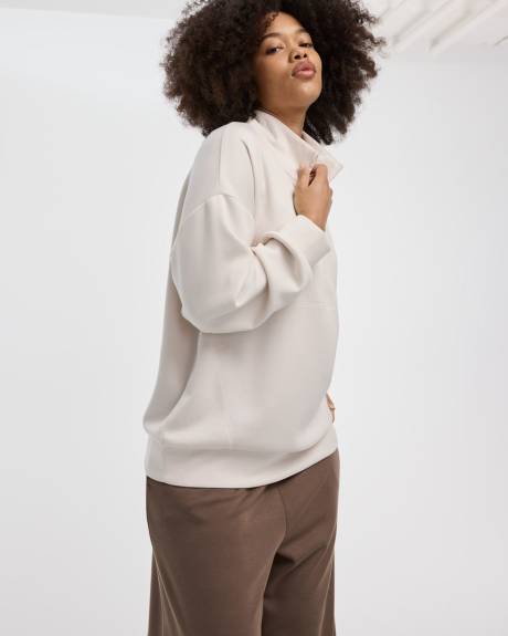 Half-Zip Mock-Neck Pullover - HYLUX Hyba