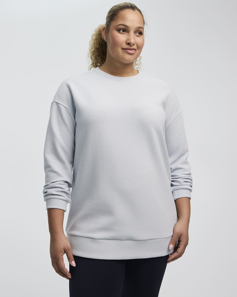 Long-Sleeve Crew-Neck Ottoman Tunic - Hyba