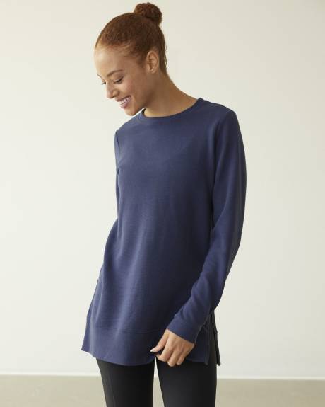 Long-Sleeve Ottoman-Knit Tunic, Hyba