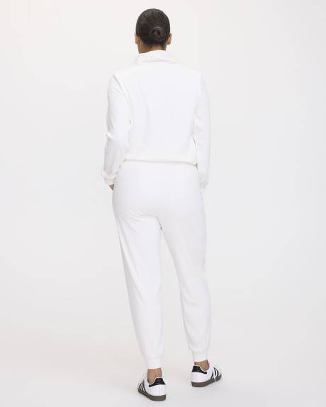 Pantalon jogger en tricot ottoman en velours - Hyba