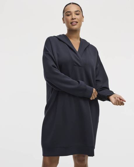 Long-Sleeve Hooded Dress - Hyba