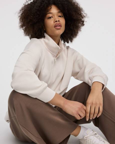 Half-Zip Mock-Neck Pullover - HYLUX Hyba