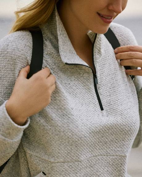 Pull texturé à demi-zip - Hyba
