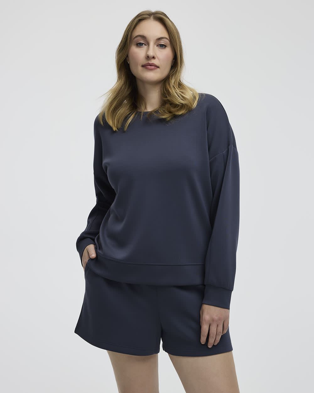 Crew-Neck Scuba Sweatshirt - Hyba