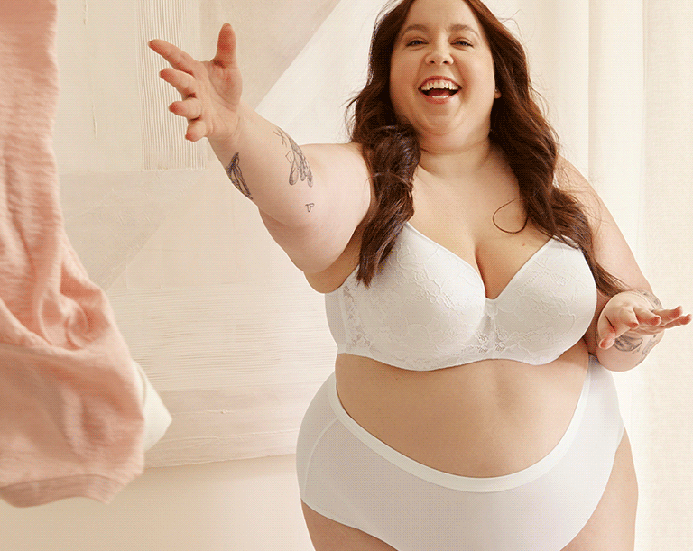 White Seamless Bra With Front Lace Cover - Main Street Boutique