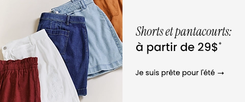 shorts à partir de 29$