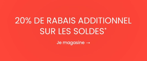20% DE RABAIS additionnel sur les soldes