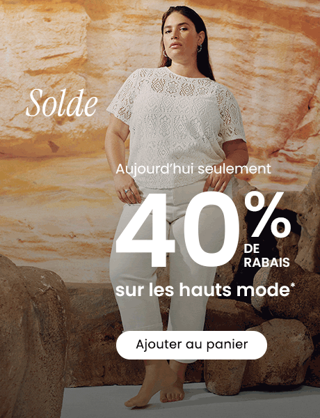 Solde éclair- Aujourd'hui seulement - 40% de rabais sur les hauts mode: Ajouter au panier