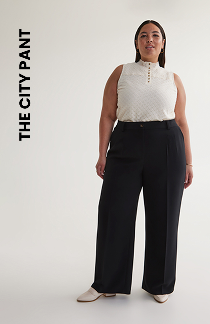 Plus size career pant deals suits