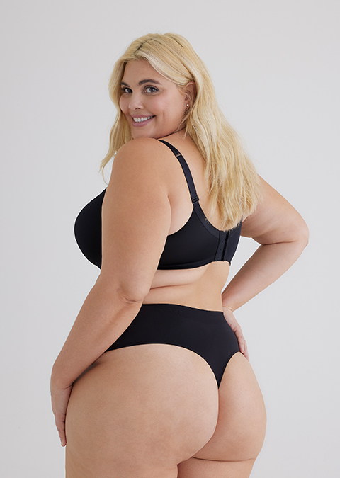 Plus Size High Leg Cheeky Panties With Stappy Back