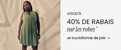Jusqu'à 40% DE RABAIS sur les robes - Je tourbillone de joie