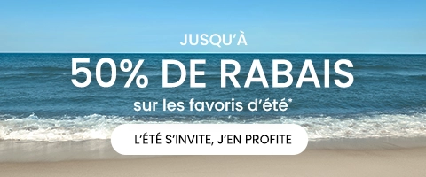 Jusqu'à 50% DE RABAIS sur les favoris d'été