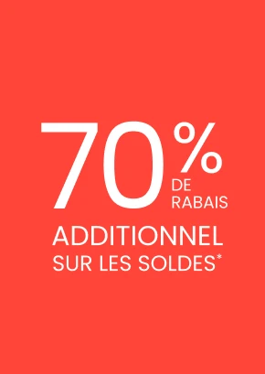 70% DE RABAIS sur les soldes
