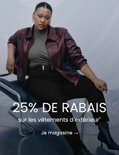 25% DE RABAIS sur les vêtements d'extérieur