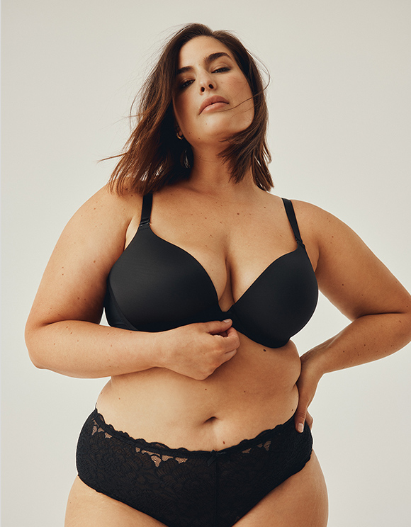 BIN {Only Imagine} BLACK Caged Front Bralette W/Pads PLUS SIZE 1X/2X 2 –  Curvy Boutique Plus Size Clothing