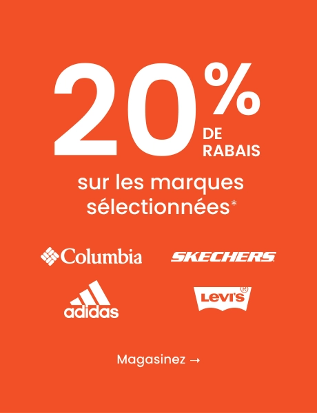 20% de rabais sur les marques sélectionnées: Magasinez