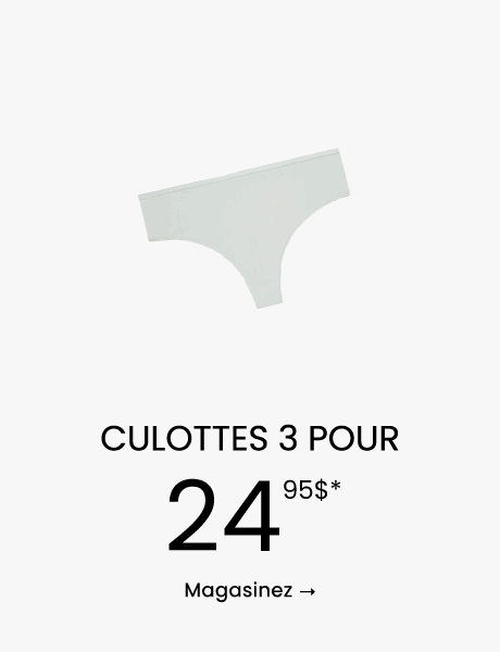 Culottes 3 pour $24.95: Magasinez